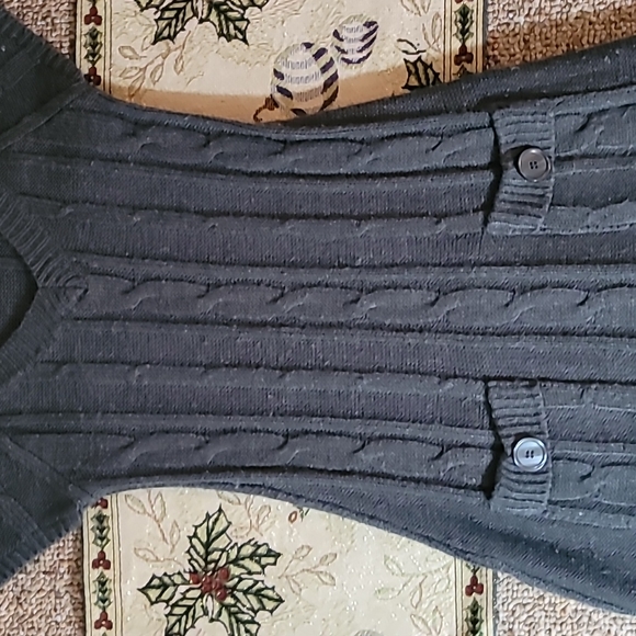 Gently loved Long sweater by Derek Heart size Girls medium 10/12 EUC dark grey - Picture 3 of 10